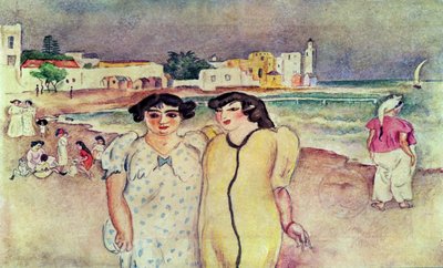 Een kust in Tunis door Jules Pascin
